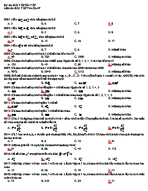 Bài tập ôn tập mon Toán 10